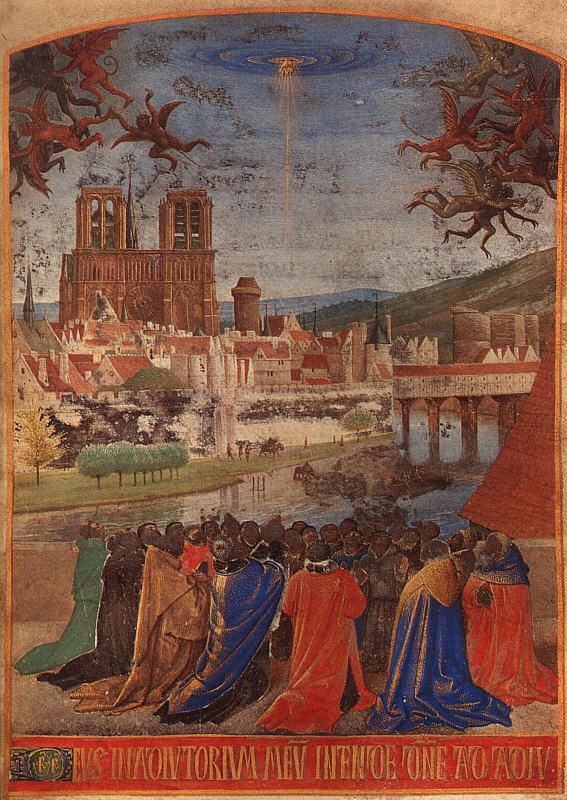 Jean Fouquet Descent of the Holy Ghost upon the Faithful